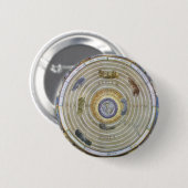 Antieke Ptolemeïsche Planisfeer van Andreas Cellar Ronde Button 5,7 Cm (Voorkant /achterkant)