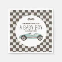 Antieke raceauto baby shower