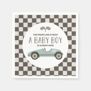 Antieke raceauto baby shower servet