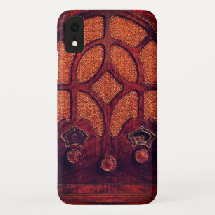 Antieke radio hout elegante art deco kathedraal  Case-Mate iPhone case