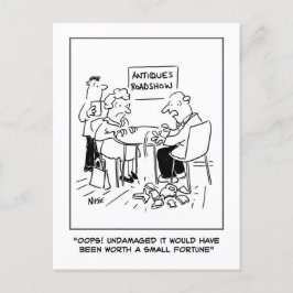 Antieke ramp. Antiek dealer waardering. grappig Briefkaart