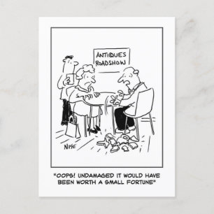 Antieke ramp. Antiek dealer waardering. grappig Briefkaart