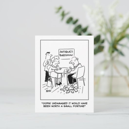 Antieke ramp. Antiek dealer waardering. grappig Briefkaart (Staand voorkant)