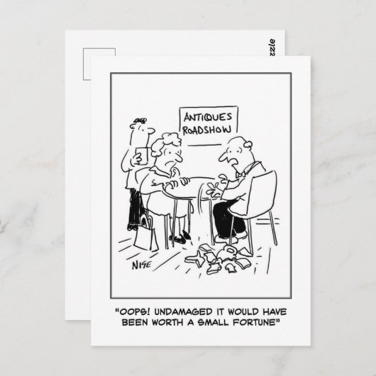 Antieke ramp. Antiek dealer waardering. grappig Briefkaart (Voorkant / Achterkant)