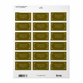 Antieke rand Huwelijksadreslabel Etiket (Full Sheet)