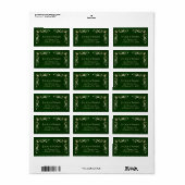 Antieke rand retouradres - Smaragd Etiket (Full Sheet)