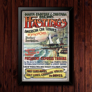 Antieke Reclame voor South Eastern Railway Reizen Poster