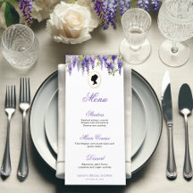 Antieke Regency Dame Paarse Wisteria Bruidsmeisjes