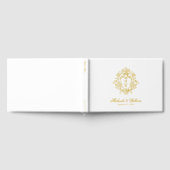Antieke Regency Monogram Wapen Huwelijk Gastenboek (Volledig)