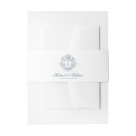 Antieke Regency Monogram Wapen Huwelijk Uitnodigingen Wikkel