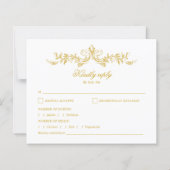 Antieke Regency Monogram Wapen Huwelijks RSVP (Achterkant)