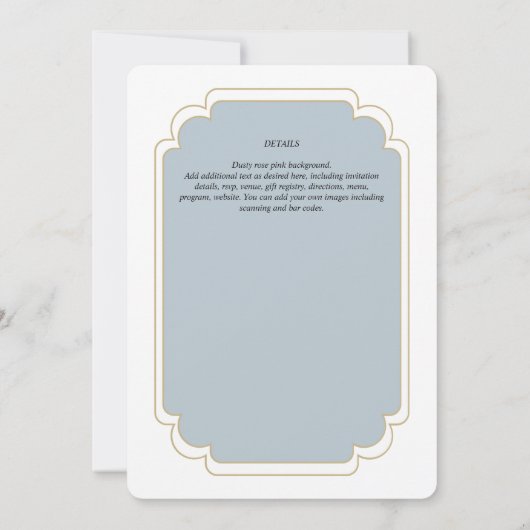 Antieke Regency Stofblauw Gouden Trouwring Kaart (Achterkant)