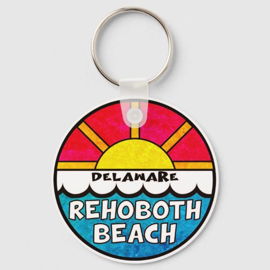 Antieke Rehoboth Beach, DELAWARE Sleutelhanger (Voorkant)