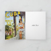 Antieke Reis Card Cuba Kaart (Binnen)