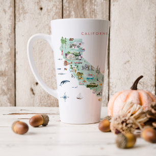 Antieke Reisansichtkaart   California Latte Mok