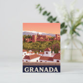 Antieke Reisbriefkaart Granada Briefkaart (Staand voorkant)