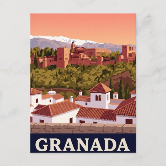 Antieke Reisbriefkaart Granada Briefkaart (Voorkant)