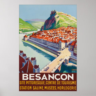 Antieke Reisposter Besancon Frankrijk Citadel Poster