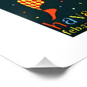 Antieke reisposter carnaval foto afdruk (Hoek)