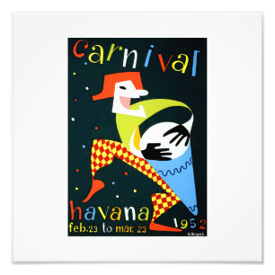 Antieke reisposter carnaval foto afdruk