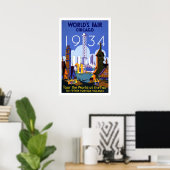 Antieke Reisposter Chicago World's Fair 1934 Poster (Thuiskantoor)