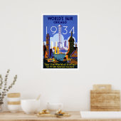 Antieke Reisposter Chicago World's Fair 1934 Poster (Keuken)