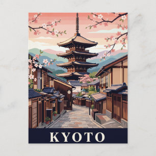 Antieke Reisposter KYOTO Briefkaart