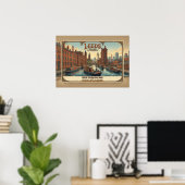 Antieke reisposter Leeds Engeland Poster (Thuiskantoor)
