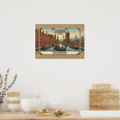 Antieke reisposter Leeds Engeland Poster (Keuken)