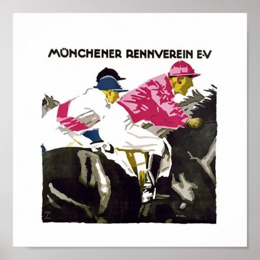 Antieke Reisposter Munchener Rennverein E.v Poster (Voorkant)