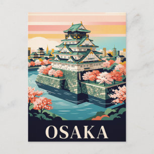 Antieke Reisposter OSAKA Briefkaart
