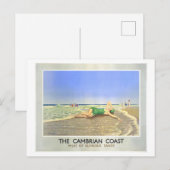 Antieke reisposter van de Cambrian Coast Briefkaart (Voorkant / Achterkant)