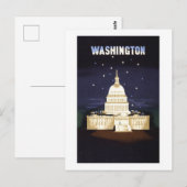 Antieke reisposter van Washington, D.C. Briefkaart (Voorkant / Achterkant)