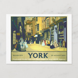 Antieke Reisposter York Briefkaart