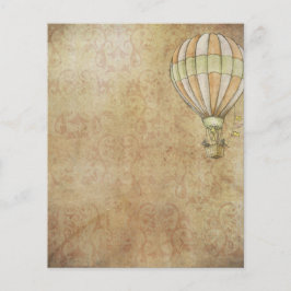 Antieke reizen thema hete luchtballon