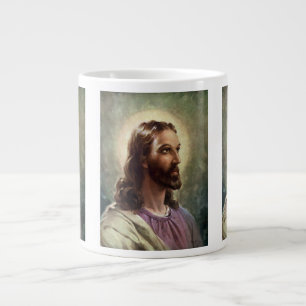 Antieke religieuze afbeelding, portret van Jezus C Grote Koffiekop