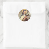 Antieke Religieuze Pasen, Non met Kruis Ronde Sticker (Tas)