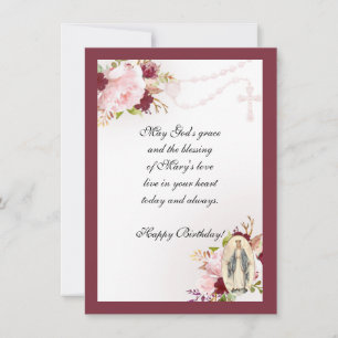 Antieke Religieuze Verjaardag Maagd Maria Heilige  Kaart