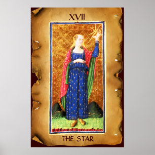 ANTIEKE RENAISSANCE TAROTS 17 / DE STER POSTER