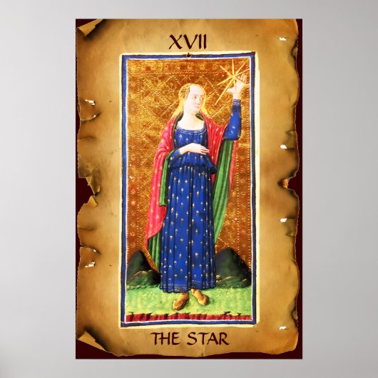 ANTIEKE RENAISSANCE TAROTS 17 / DE STER POSTER (Voorkant)