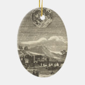 Antieke Renaissance tijdperk maan door Allain Mall Keramisch Ornament (Achterkant)