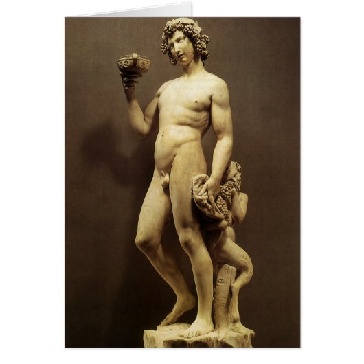 Antieke renaissancestandbeeld Bacchus van Michelan (Voorkant)