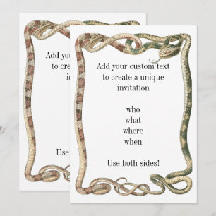 Antieke reptielen, verstrengelde slangen of adders kaart