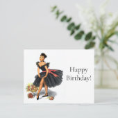 Antieke Retro Balletdanseres Jaren 50 Postkaart (Staand voorkant)