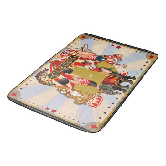 Antieke Retro Circus Badmat (Gekanteld)