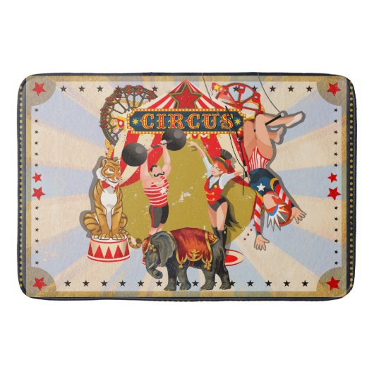 Antieke Retro Circus Badmat (Voorkant)