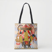 Antieke Retro Circus Tote Bag (Voorkant)