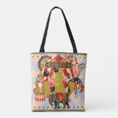 Antieke Retro Circus Tote Bag (Achterkant)