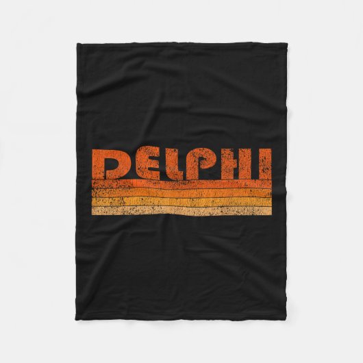 Antieke Retro Delphi Griekenland Fleece Deken (Voorkant)