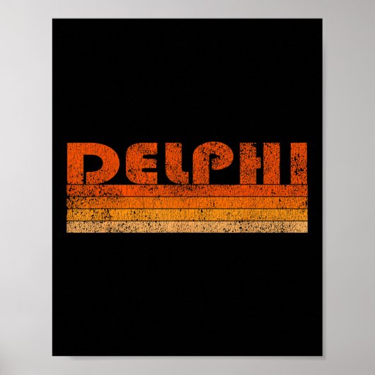 Antieke Retro Delphi Griekenland Poster (Voorkant)